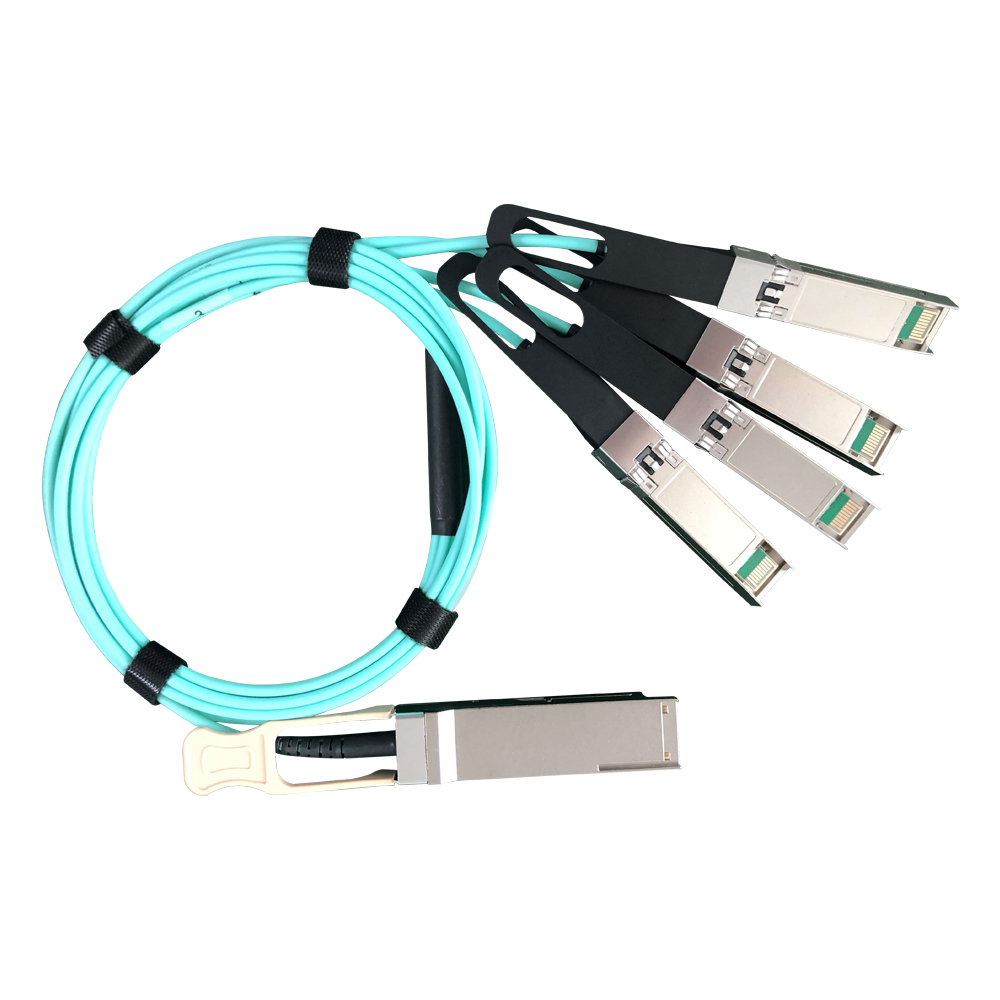 100G QSFP28 to 4xSFP28 AOC